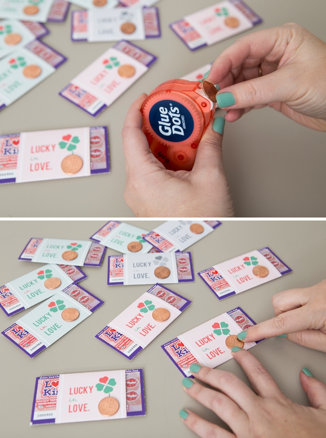 Free printable Lucky In Love labels for scratchers as wedding favors!