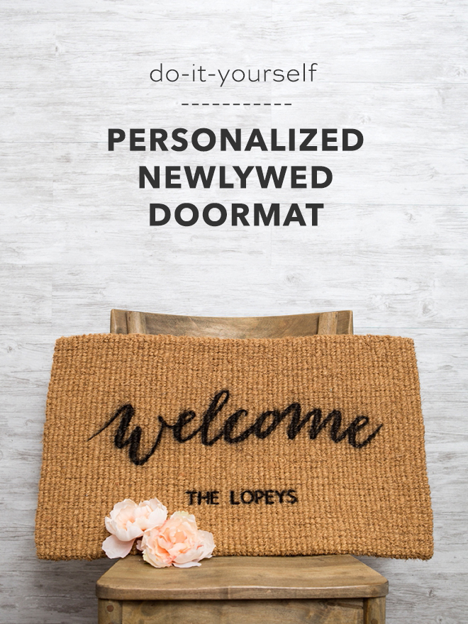 DIY CUSTOM MONOGRAMMED DOOR MAT