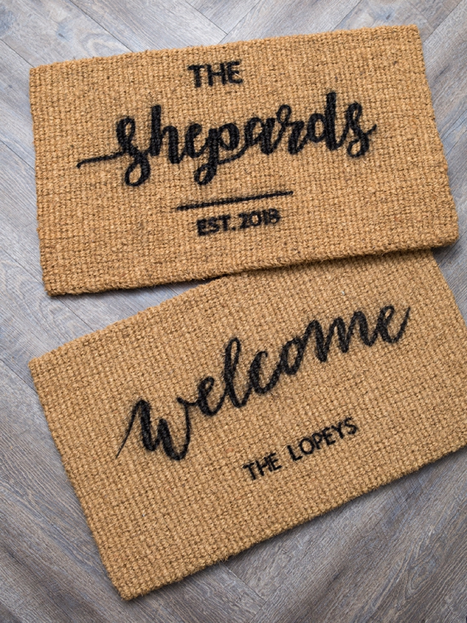 Omg These Handmade Personalized Natural Door Mats Are So Cute