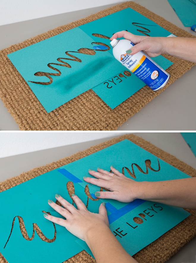 How to Stencil a Doormat with Cricut