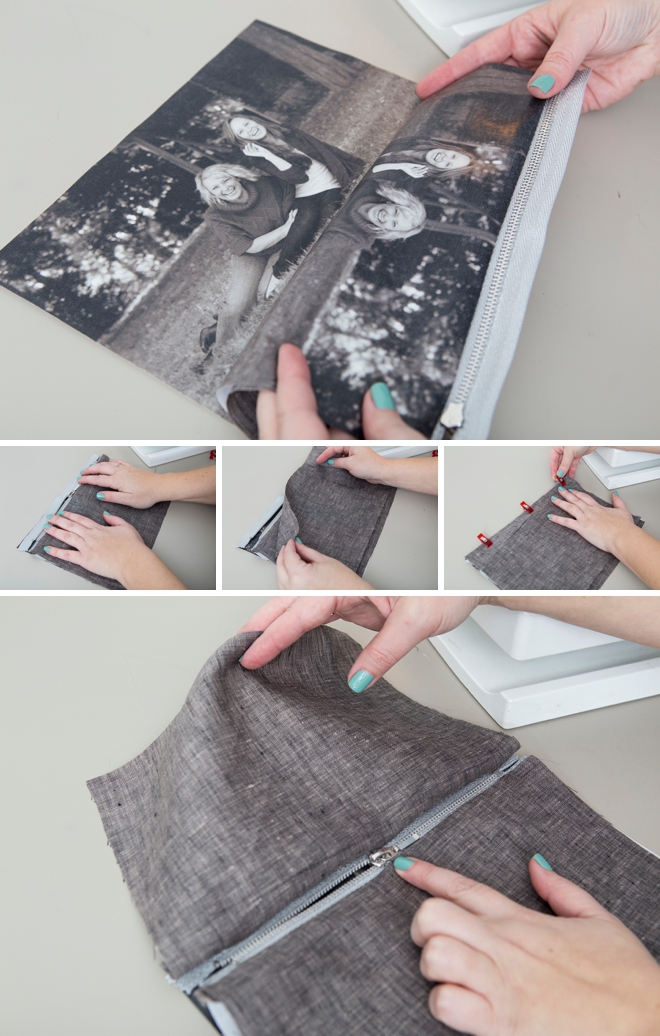 This photo-lined zipper pouch is super cute, here’s how to make it!