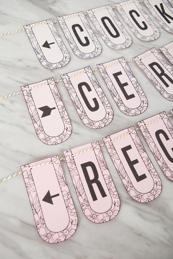 Free printable wedding directional signs, with your choice of arrow direction!