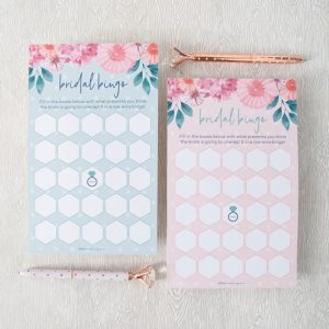 Print these adorable Bridal Bingo game cards for free!