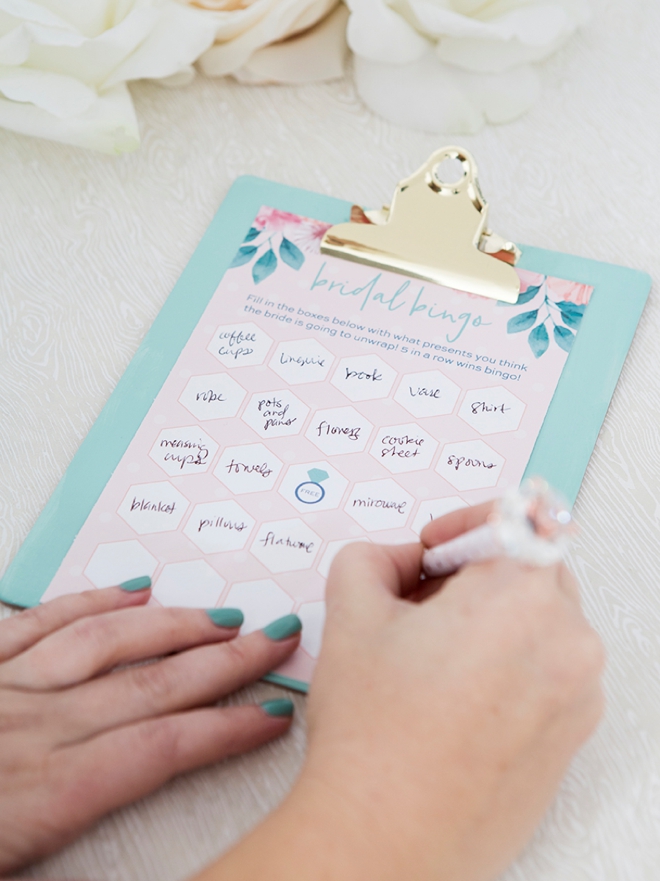 Free printable Bridal Shower Gift Bingo, such a fun game!