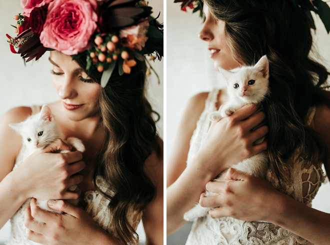 Dont Miss This Dreamy Styled Bridal Sesh Filled With Kittens And A