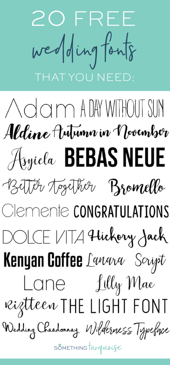 20 Awesome, free wedding fonts that you need to download right now!