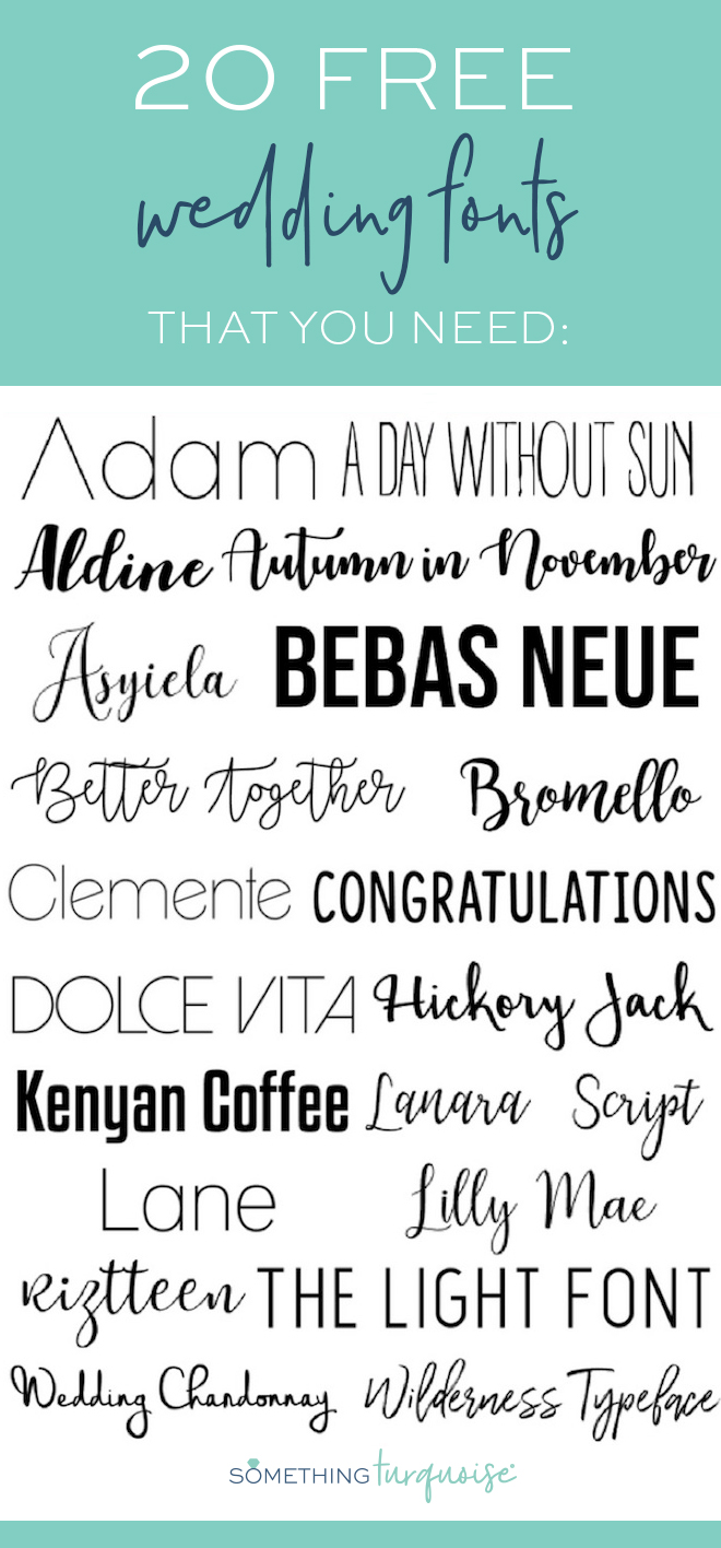 Here Are 20 Awesome And FREE  Wedding Fonts  That You NEED 