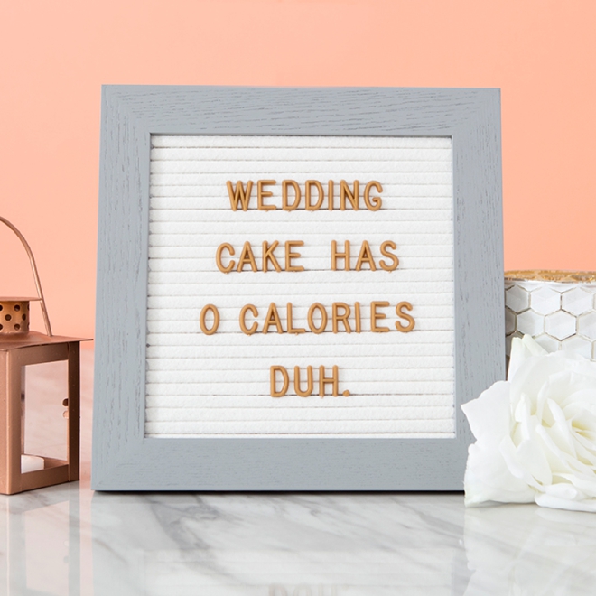 Use any frame and any color felt to make your own letter boards!