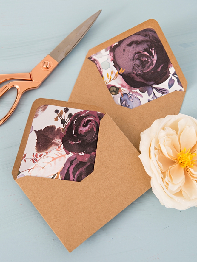 Wow! These Free Printable Floral Envelope Liners Are Gorgeous!