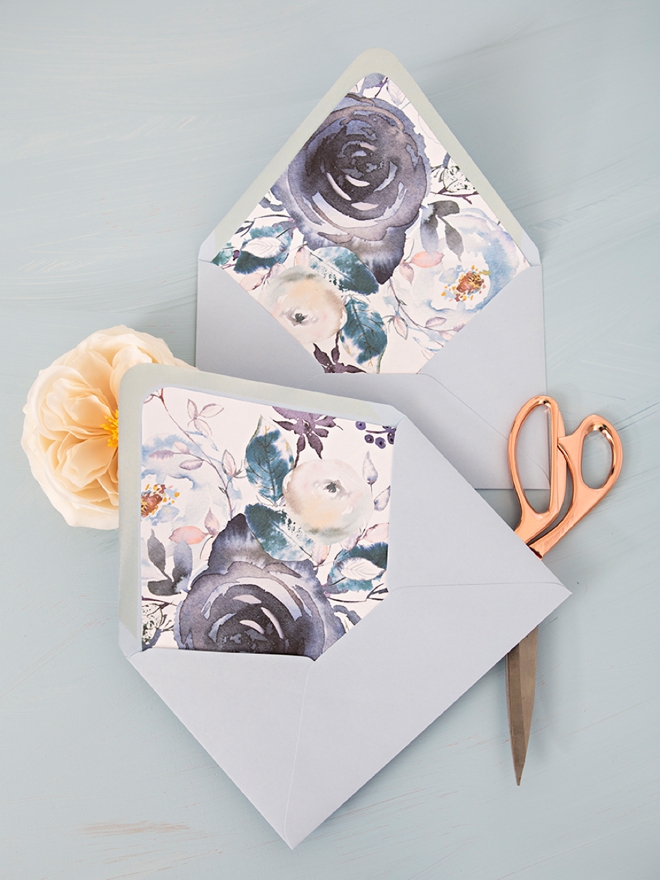Print our floral designs for free and easily make your own envelope liners!