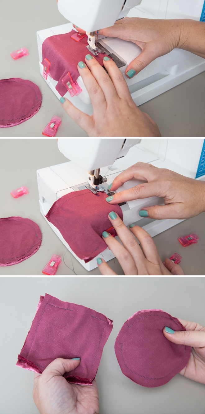 Make your own mini-velvet ring bearer pillow with our easy pattern!