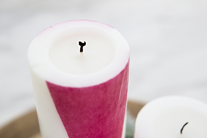 Safety first when burning candles with tissue paper on them!
