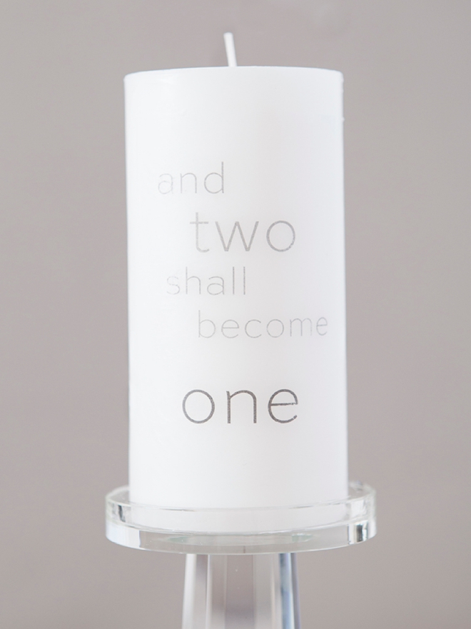 Learn how to add a printed design onto a plain pillar candle!