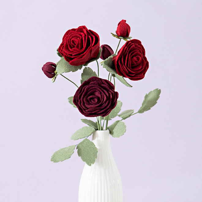 How to Make an Elegant Rose Felt Flower - Marisa Home