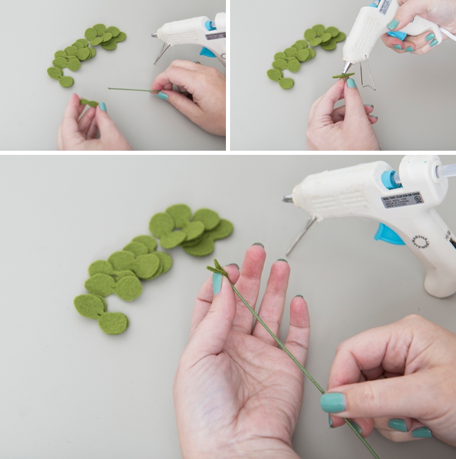 How to make your own felt eucalyptus leaves!