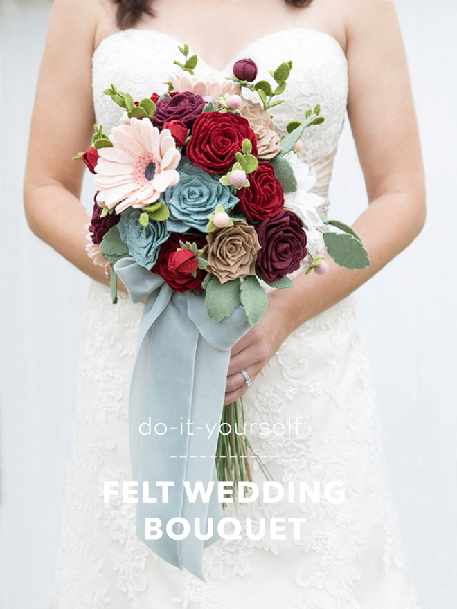 How To Make The Most Gorgeous Wedding Bouquet Entirely Of Felt