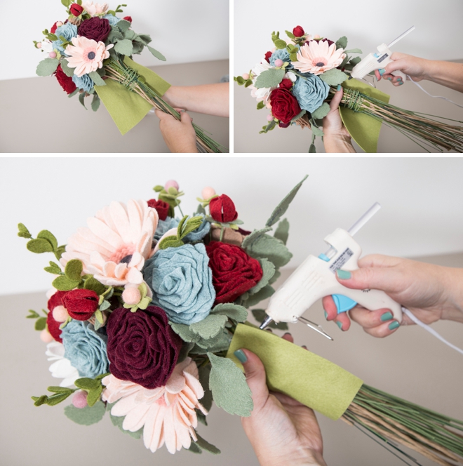 How To Make The Most Gorgeous Wedding Bouquet Entirely Of Felt