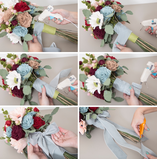 How to make the most gorgeous wedding bouquet out of felt flowers!