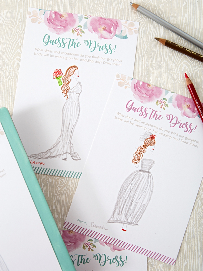 Guess The Dress Bridal Shower Game Free Printable Printable Word Searches