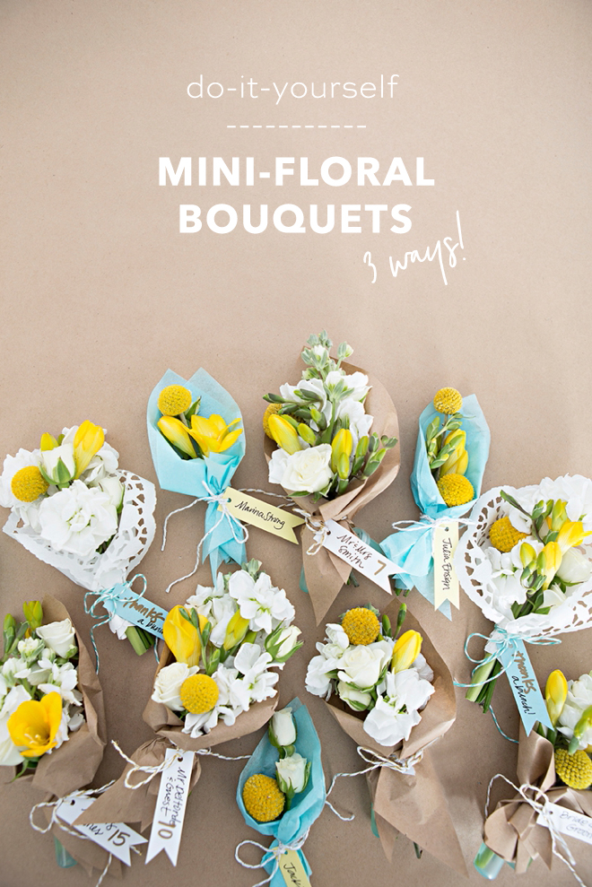 These DIY mini-bouquets are the absolute cutest!