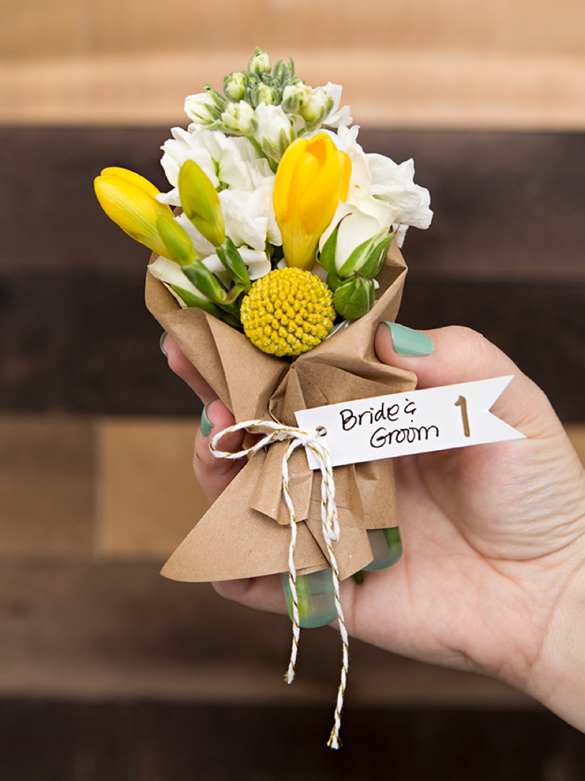 These DIY mini-bouquets are the absolute cutest!