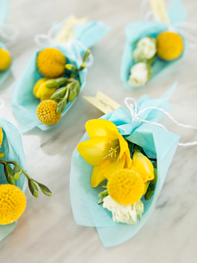 These DIY mini-bouquets are the absolute cutest!