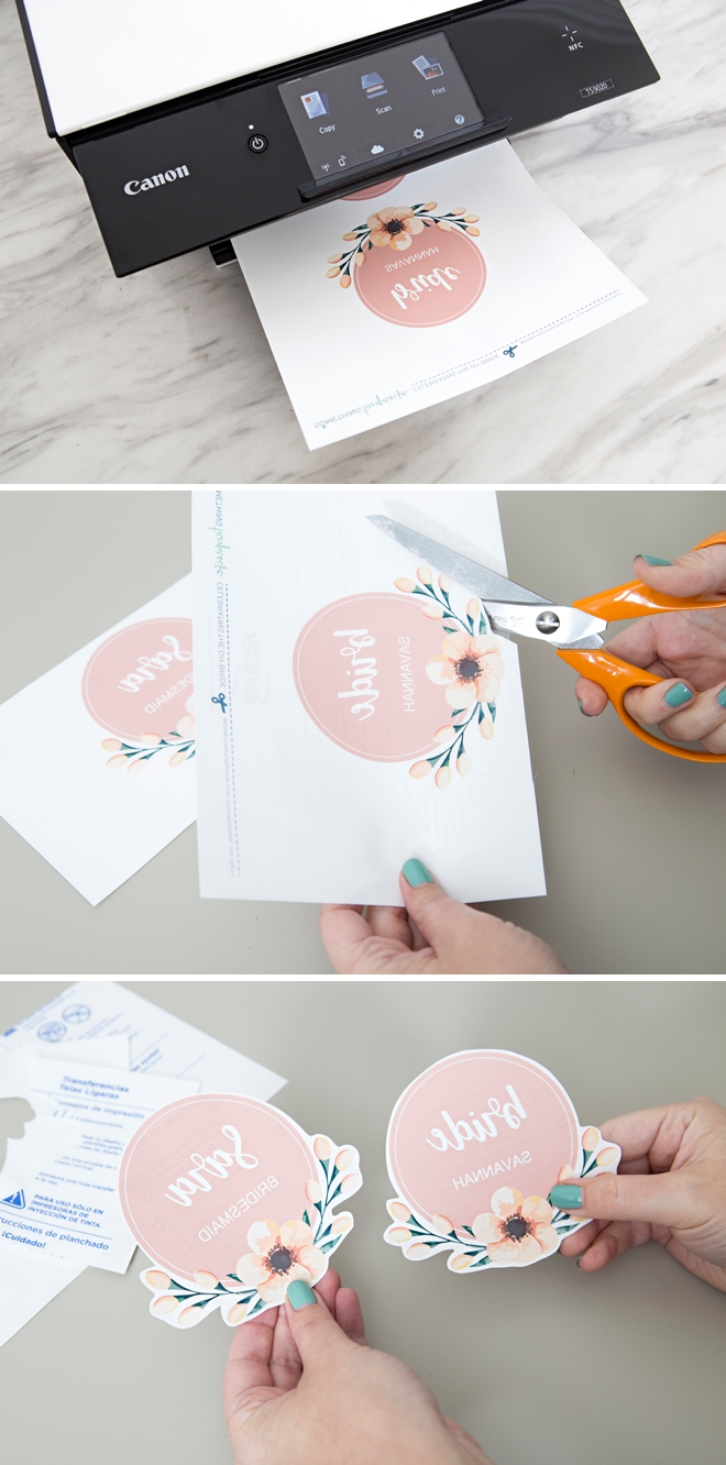 Make your own personalized bridal party handkerchiefs!