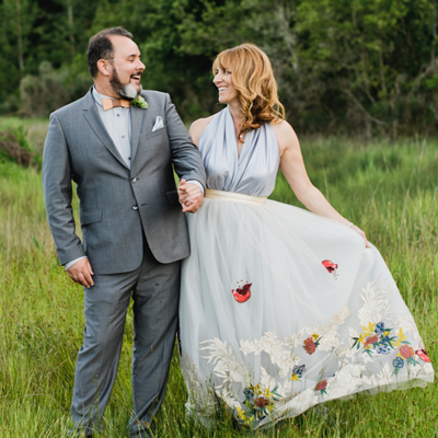 Crushing on this couple's dreamy forest wedding!