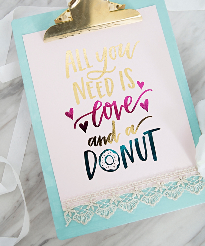 All You Need Is Love and a Donut Sign by Something Turquoise