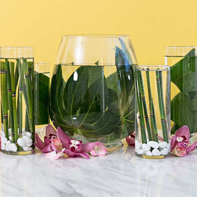 submerge flowers in water