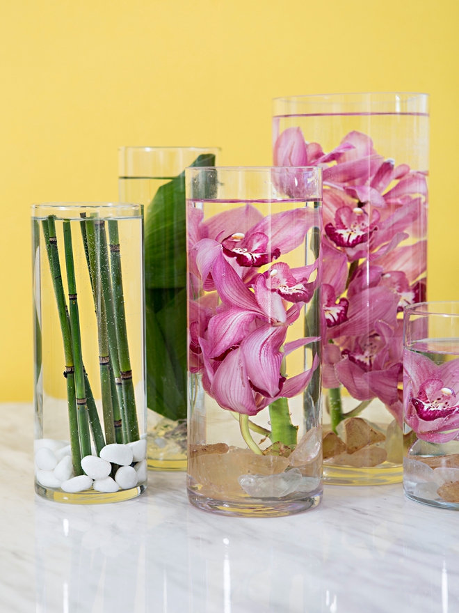 Learn our awesome trick for submerging flowers and leaves in water!