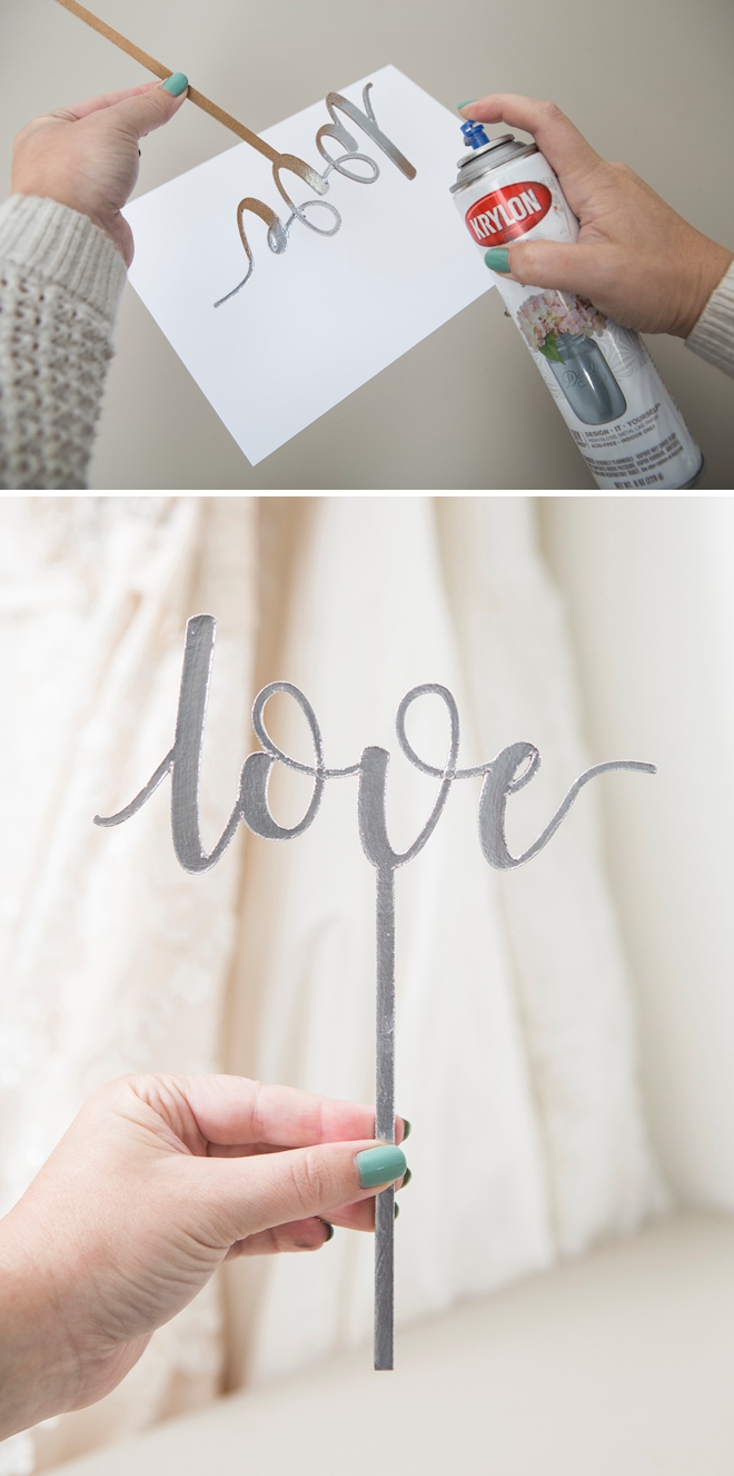 The Cricut Maker, makes it easy to make wedding cake toppers!