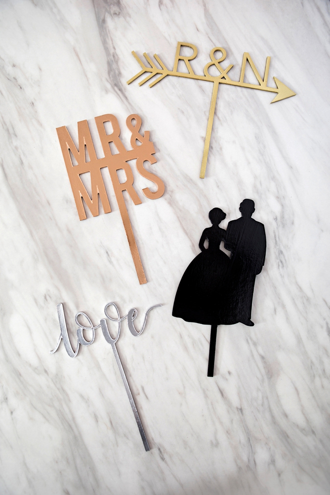 You Have To See These DIY, Custom Chipboard Cake Toppers!