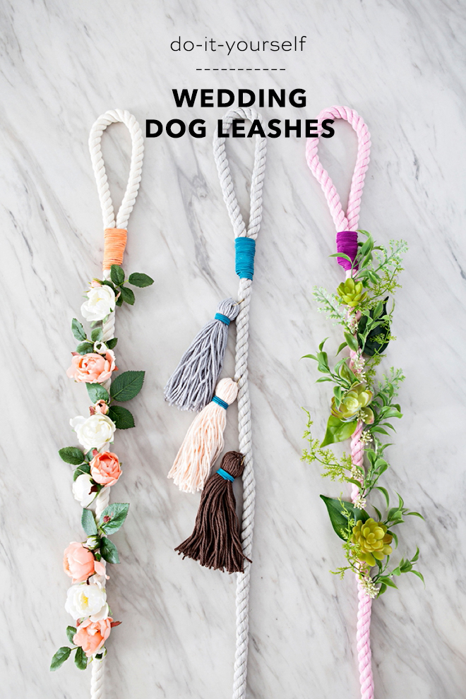 DIY Wedding Dog Leashes 