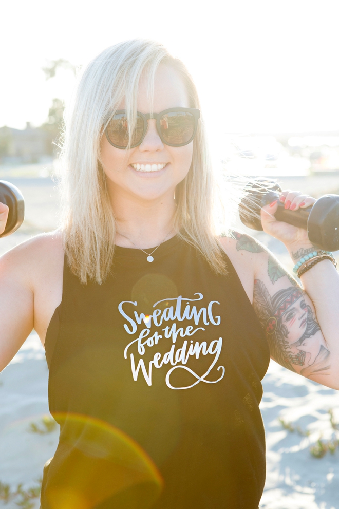 Make your own Sweating For The Wedding workout tank top!