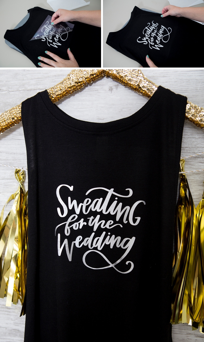 Make your own Sweating For The Wedding workout tank top!