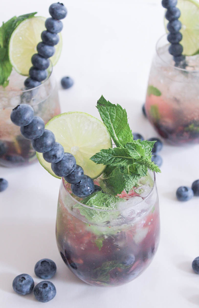 A blueberry mojito is a perfect summer cocktail.