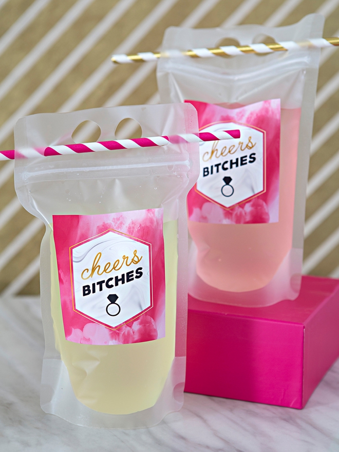 These are the cutest cocktail to-go pouches I've ever seen!