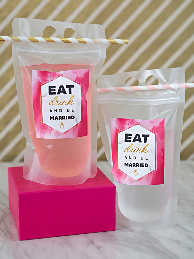 These are the cutest cocktail to-go pouches I've ever seen!