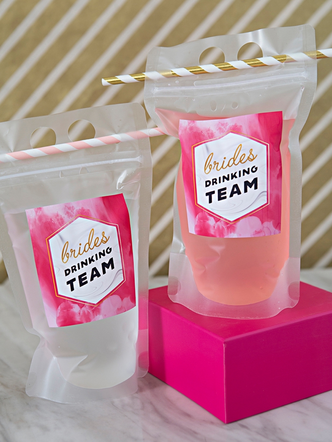 You HAVE To See These DIY Cocktail To-Go Pouches! Free Labels!