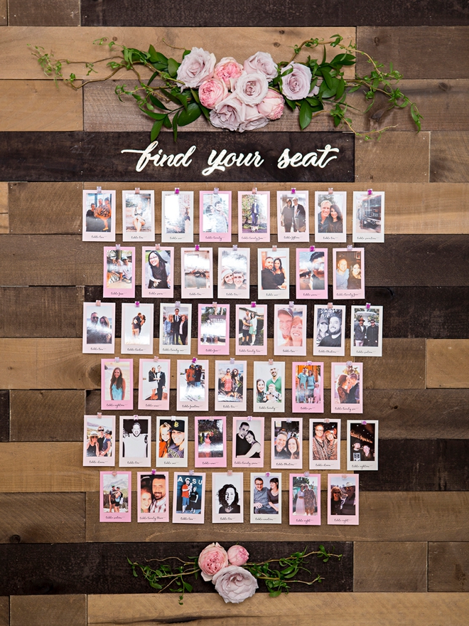 Learn how to make this DIY photo seating chart!