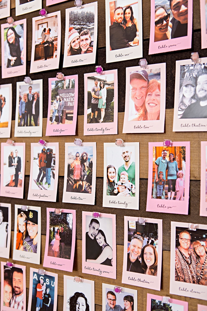 Make a photo seating chart with pictures instead of guests names!