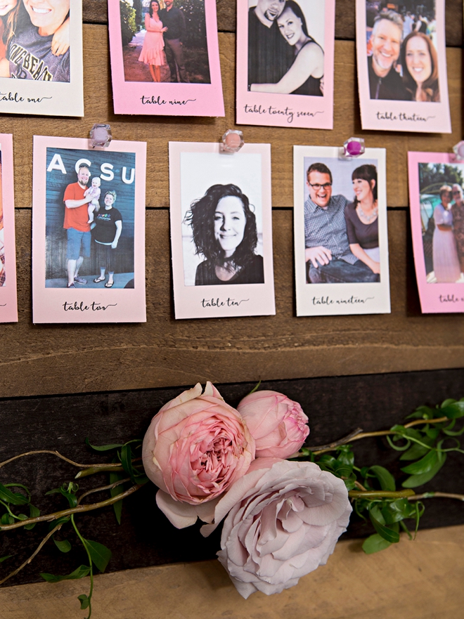 Make a photo seating chart with pictures instead of guests names!