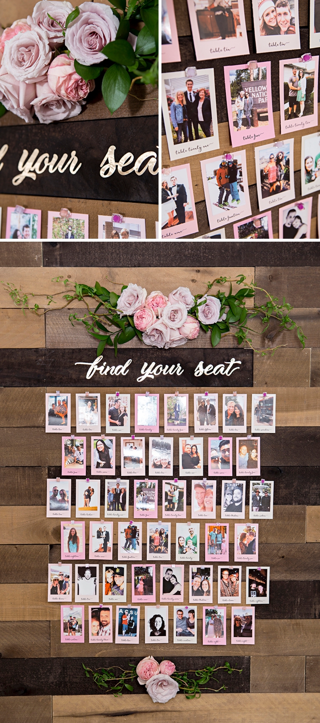 Make a photo seating chart with pictures instead of guests names!