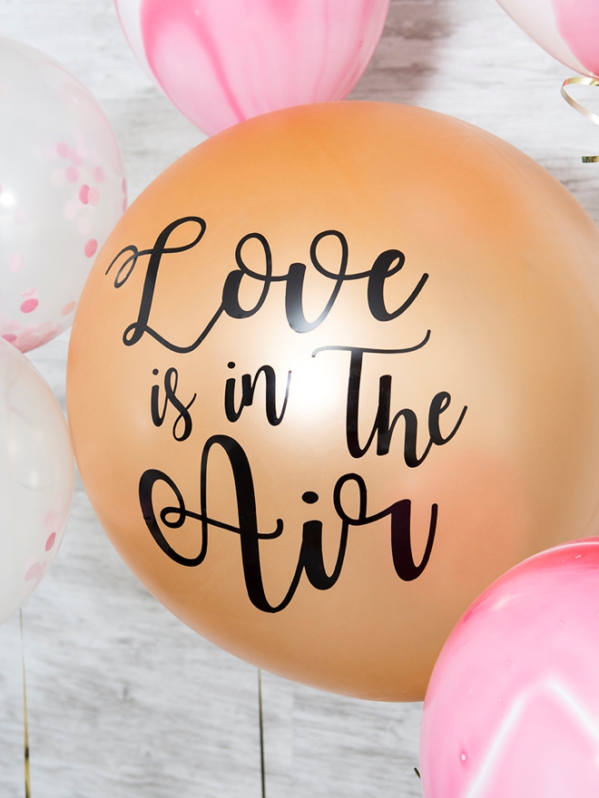 Make your own custom balloon signs using your Cricut and vinyl!