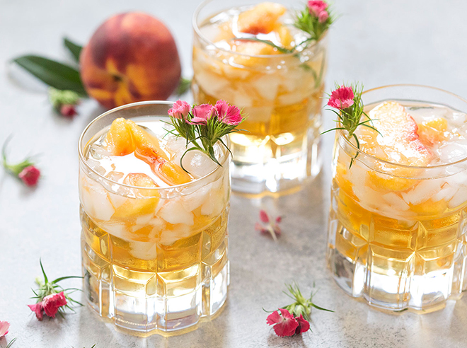 Peaches and summer (and bourbon) just go together. 