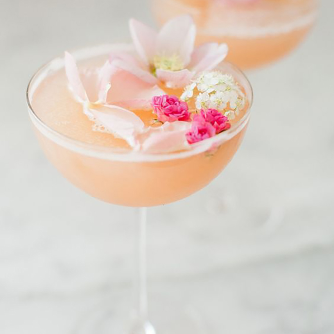 A signature cocktail that adds to the decor is a win win!