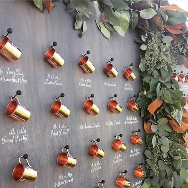 An escort card display is a great place to display a favor. 