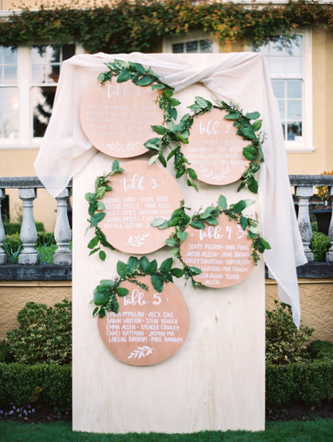 Showcase stunning calligraphy with a lovely seating display.