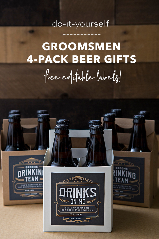 OMG, these DIY groomsmen beer gifts are the best!